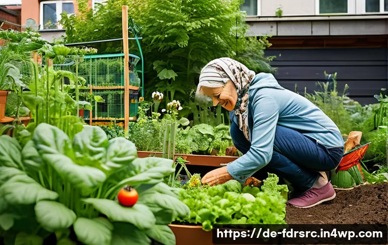 도시 식량 정의를 위한 지속 가능한 개발 목표 - **Urban Community Garden in a German City**
    A vibrant, sun-drenched community garden nestled bet...