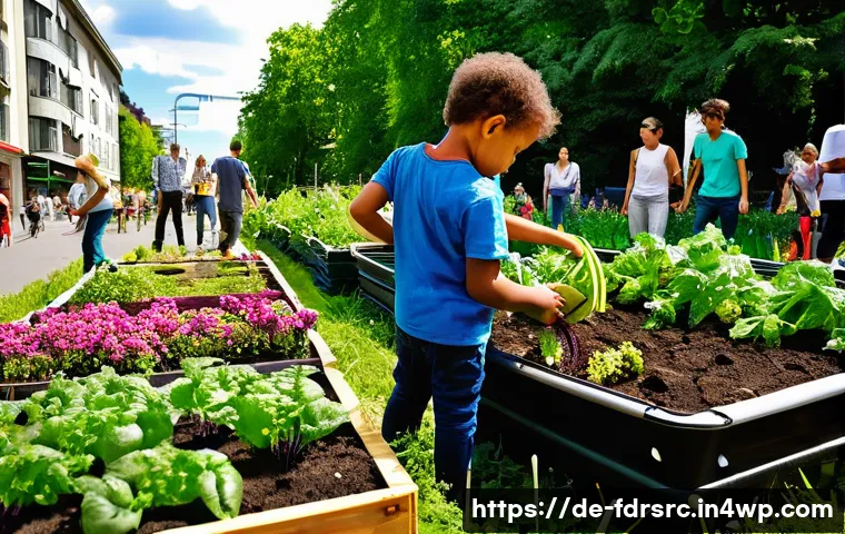 도시 식량 정의 활동의 성공 요소 - **Urban Community Garden in Berlin**
    "A lively urban community garden in Berlin, reminiscent of ...